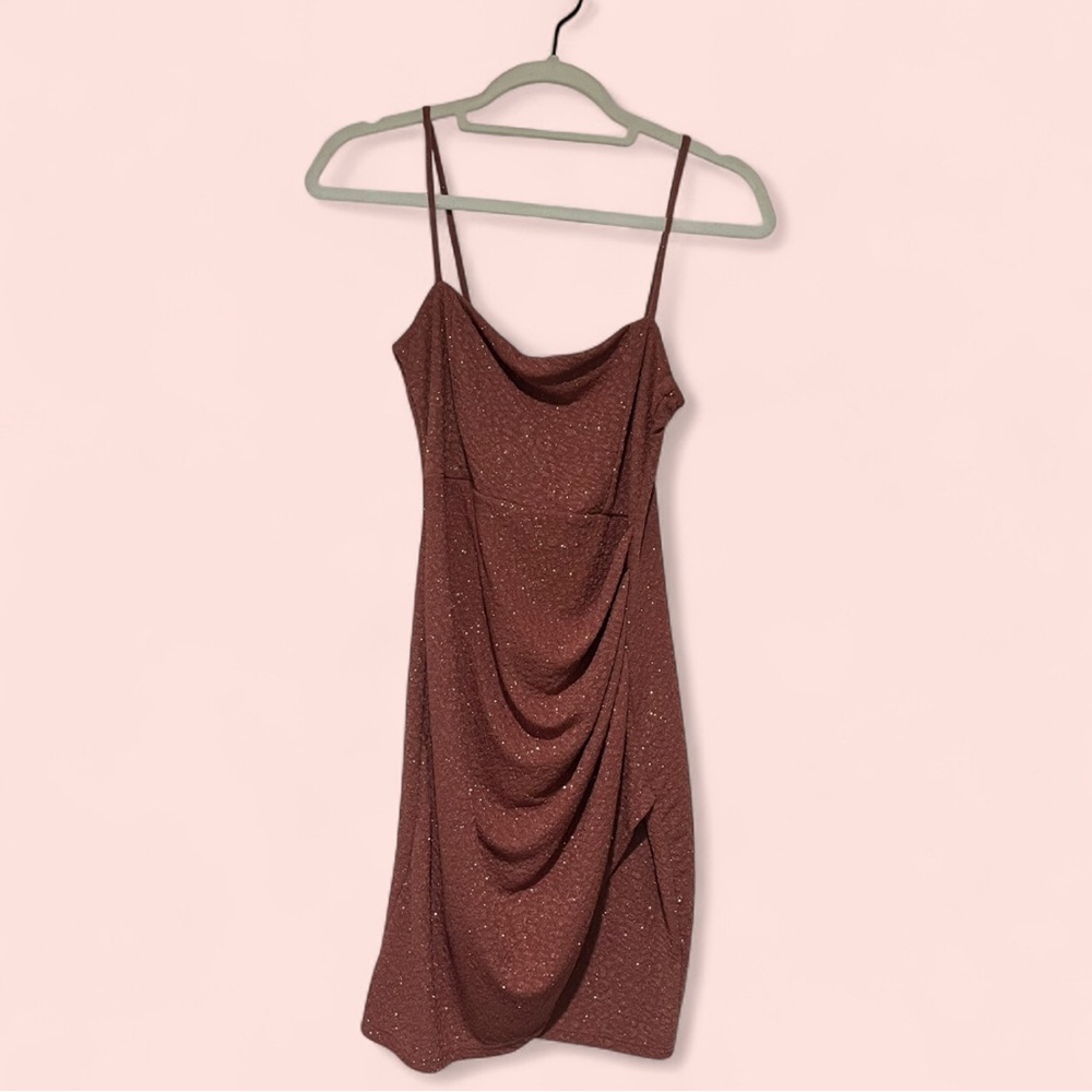 Elegant Dark Pink Spaghetti Strap Dress